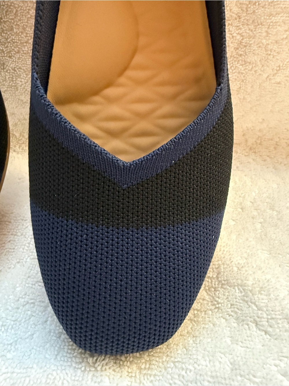 Ladies Navy & Black Knit Ballet Flats Classic bundle shoes for deeper discount - Picture 7 of 14